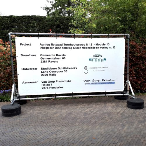 PVC voet 25kg voor spandoekframe, werfframe, stapelbaar, herashek