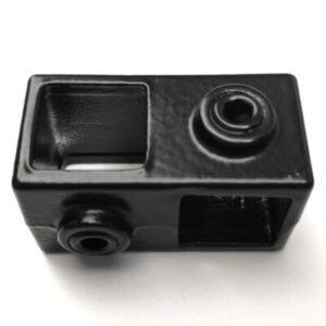 Zwarte buiskoppeling 28S kruisstuk 25x25mm