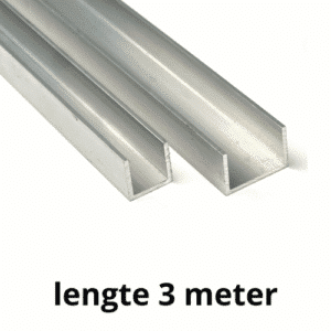 Brut aluminium U-profiel, brut alu U-profiel, aluminium u-profiel