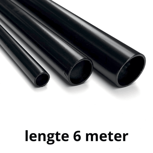 Zwarte stalen profielen, zwart gepoedercoat, zwarte stalen buizen, zwarte buizen, zwarte ronde buizen