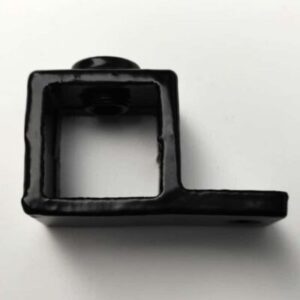 Zwarte buiskoppeling 55S oogdeel enkele lip 25x25mm