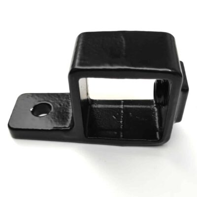Zwarte buiskoppeling 55S oogdeel enkele lip 40x40mm