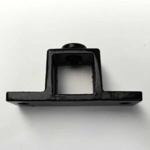 Zwarte buiskoppeling 56S oogdeel dubbele lip 25x25mm