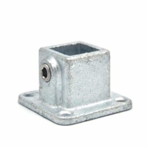Galva buiskoppeling 11S vierkante voet 25x25mm, Galva buiskoppeling 11S vierkante voetplaat 25x25mm, Galva buiskoppeling 11S vierkant voetstuk 25x25mm