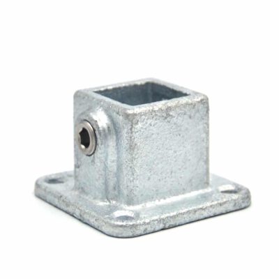 Galva buiskoppeling 11S vierkante voet 25x25mm, Galva buiskoppeling 11S vierkante voetplaat 25x25mm, Galva buiskoppeling 11S vierkant voetstuk 25x25mm
