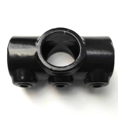 Zwarte buiskoppeling A22 vlak kruisstuk 26,9mm