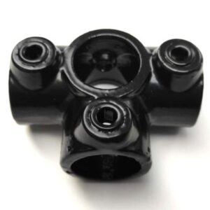 Zwarte buiskoppeling A24 T-kruisstuk 26,9mm