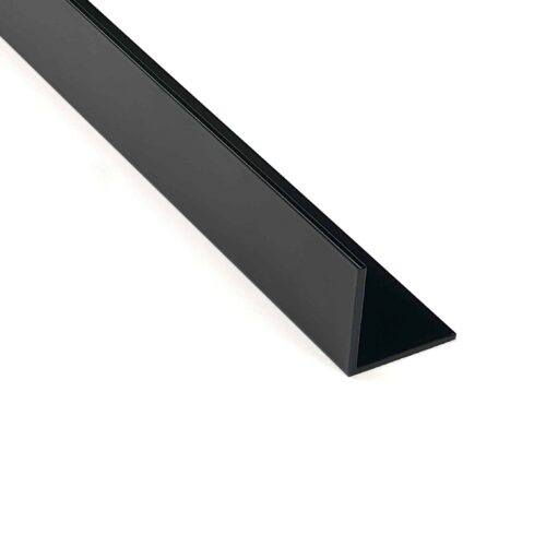 Zwarte aluminium L-profiel, hoekprofiel, afdekprofiel