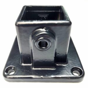 Zwart voetje voor parkeerpaaltjes koker 40 x 40mm