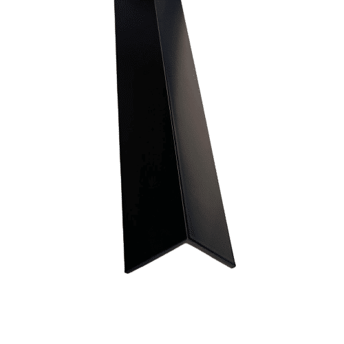 Zwarte aluminium L-profiel, hoekprofiel, afdekprofiel