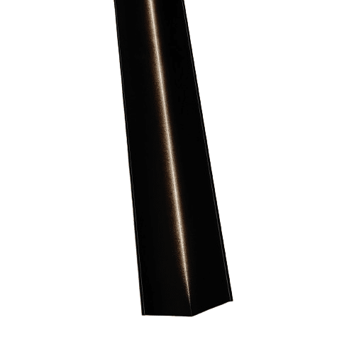 Zwarte aluminium L-profiel, hoekprofiel, afdekprofiel
