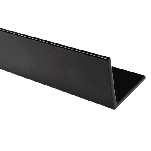 Zwarte aluminium L-profiel, hoekprofiel, afdekprofiel